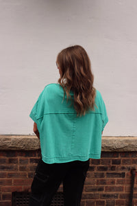 Best Days Cropped Tee - Teal