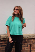 Load image into Gallery viewer, Best Days Cropped Tee - Teal
